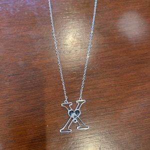 Vintage Silver X Necklace
